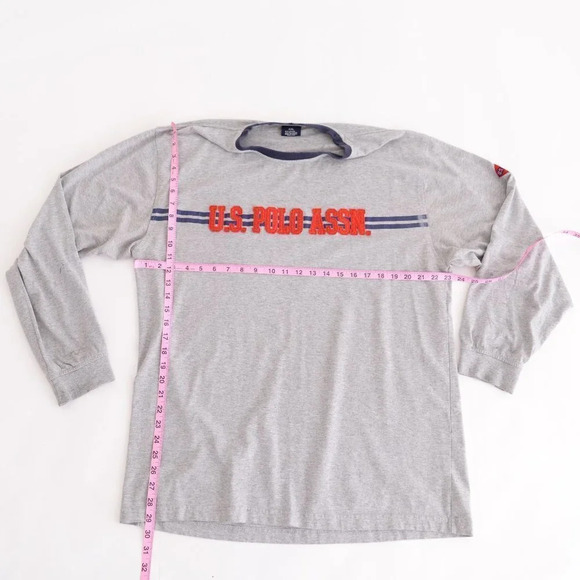 Vintage Y2K US Polo Assn. Grey Long Sleeve T-Shirt Size 2XL - Picture 4 of 15